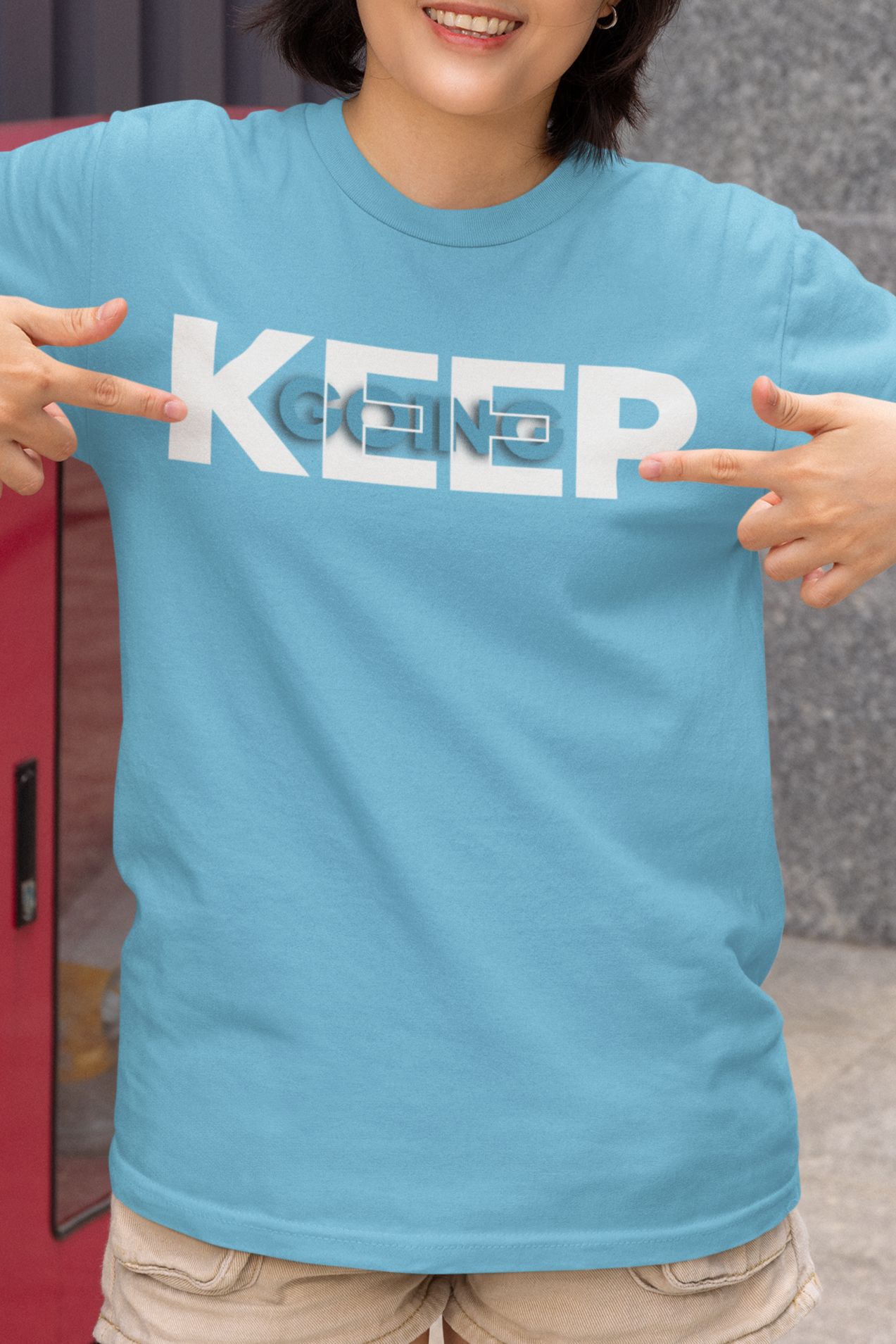 Keep Going Motivational Tee Graphic T-shirt Monochromatic t shirt Inspiration t shirt, Gift, Men's Gift Idea, Message shirt, motivational tee