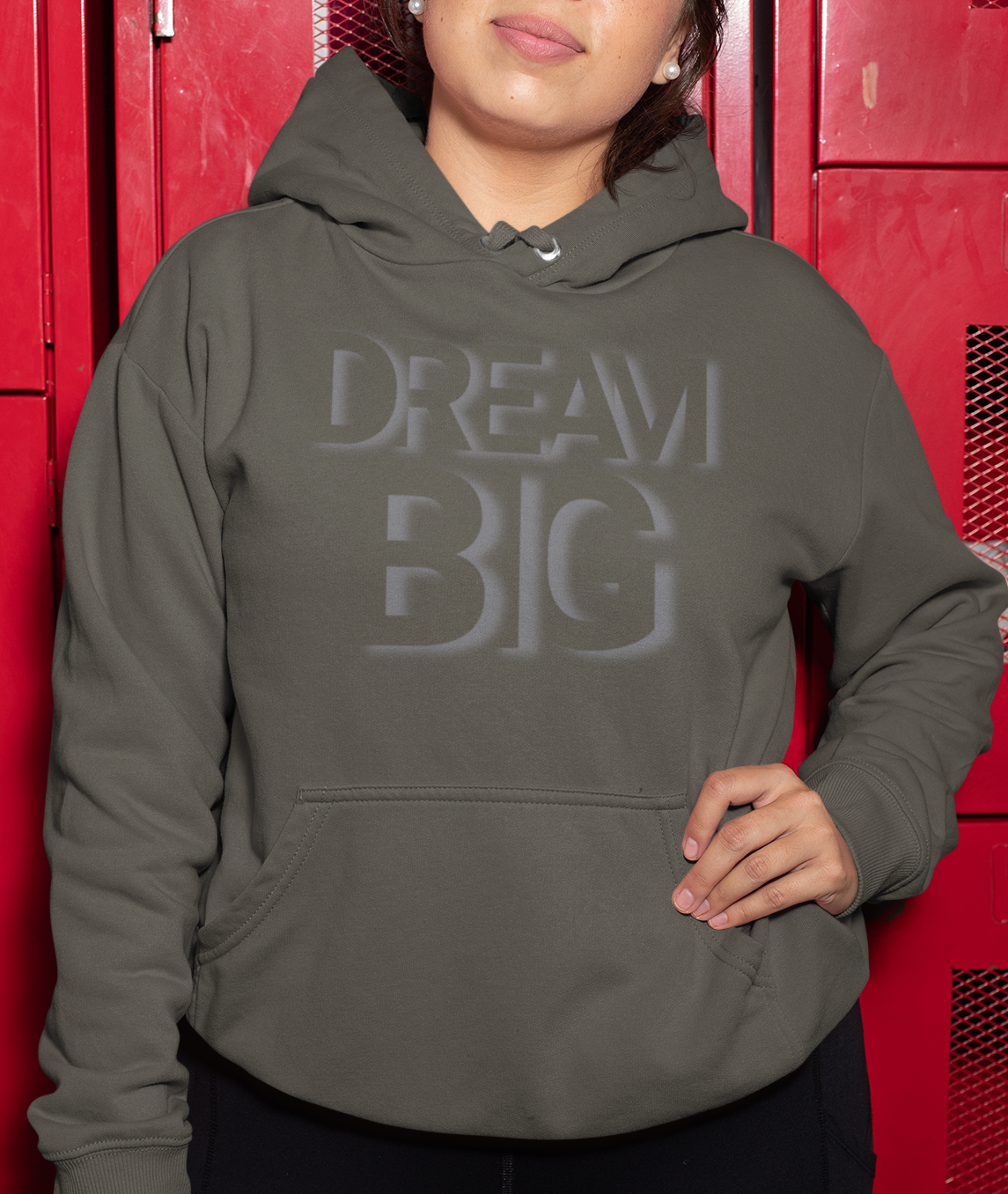Dream Big Hoodie, Graphic Hoodie, Monochromatic Sweatshirt, Inspirational Gift, Men's Gift Idea, Message Sweatshirt, Inspirational Hoodie