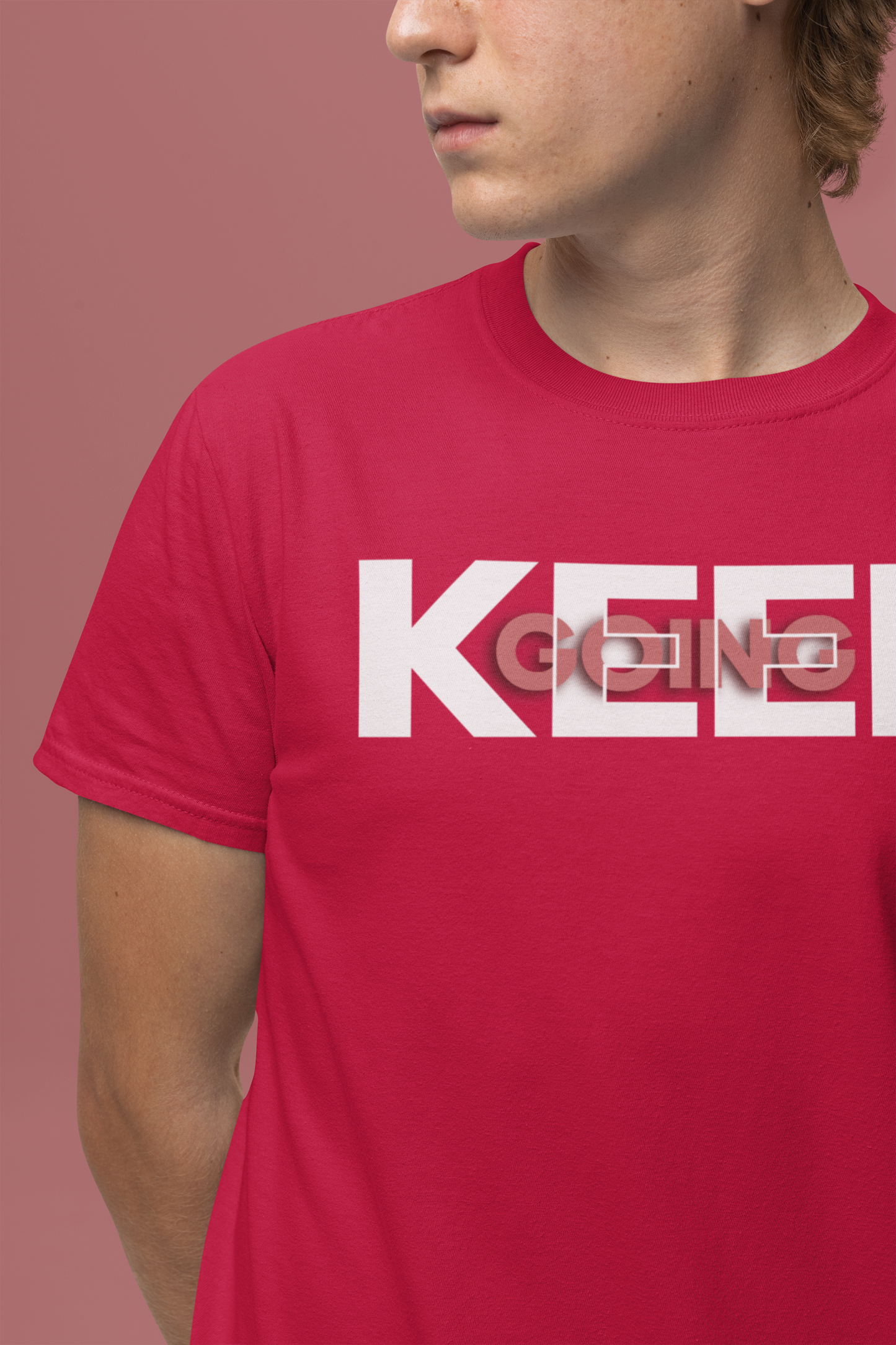 Keep Going Motivational Tee Graphic T-shirt Monochromatic t shirt Inspiration t shirt, Gift, Men's Gift Idea, Message shirt, motivational tee