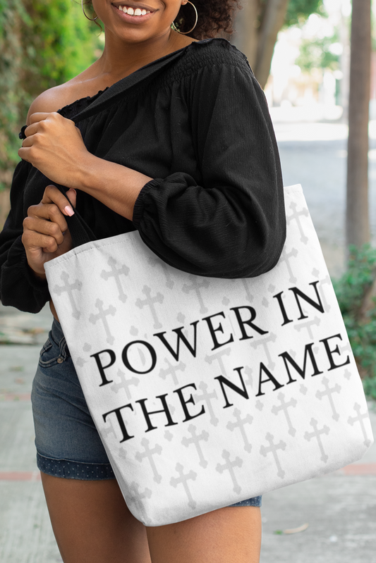 Names of God tote, Religious Tote Bag, Christian Accessory, Everyday Bag 16x16, Faith Gift, Book Lover Bag, Religious Gift, Christian Gift